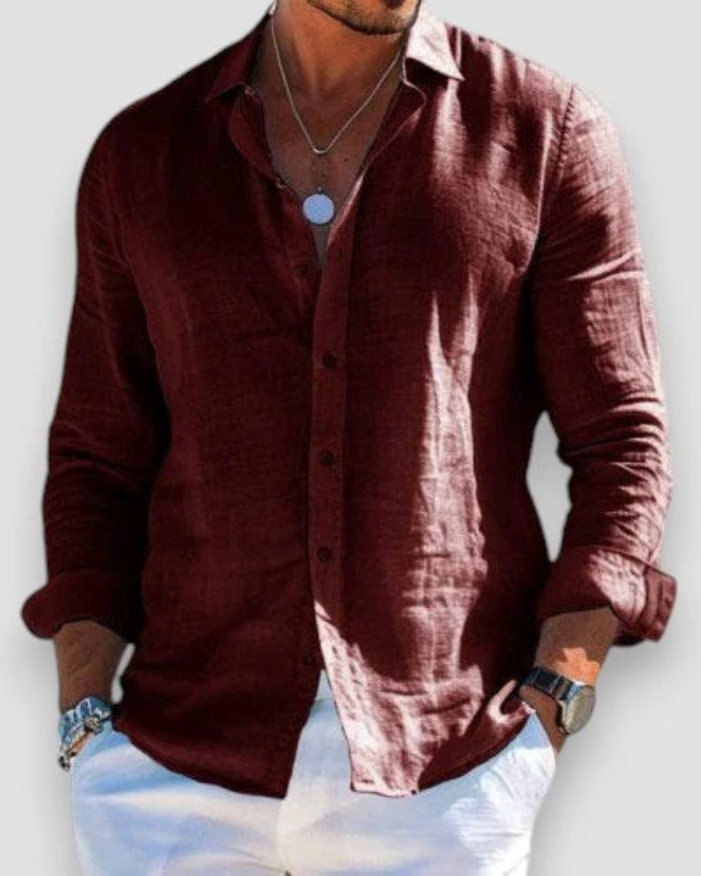 Camicia Uomo Casual in Lino Leggera e Versatile