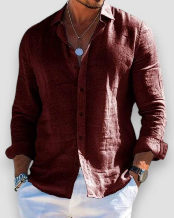 Camicia Uomo Casual in Lino Leggera e Versatile