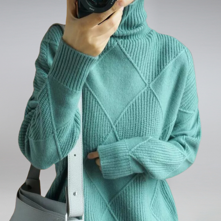 Maglione Donna Dolcevita Caldo Morbido