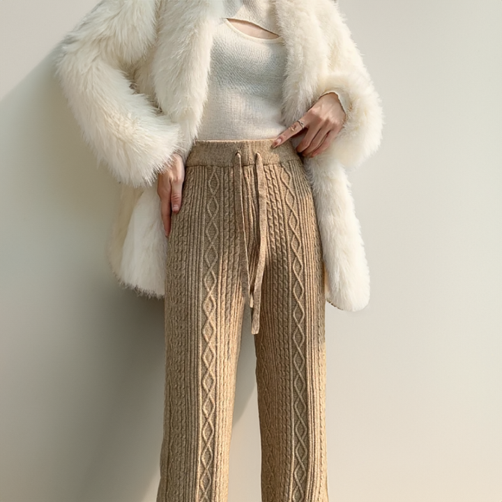 Pantaloni Jogging Donna in Pile Morbido Vestibilità Rilassata