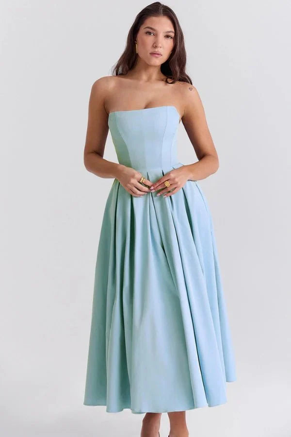 Abito Lungo Donna Stile Elegante Scivolato