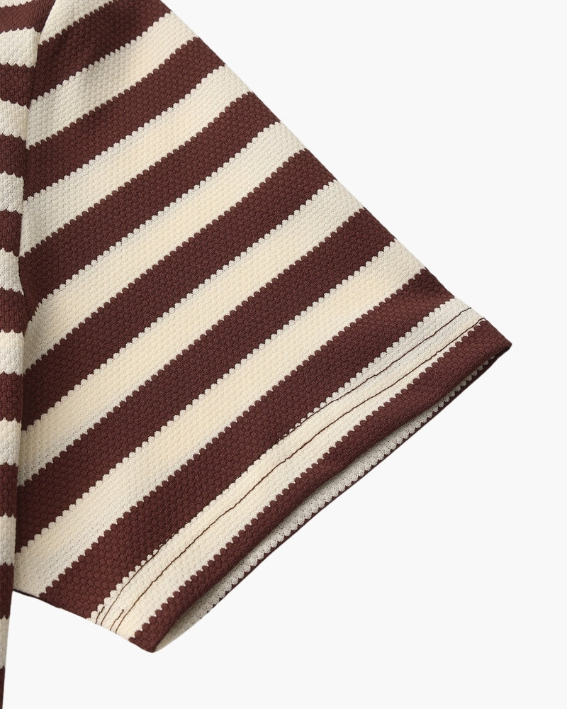 Polo Uomo in Maglia Testurizzata Stile Casual Raffinato