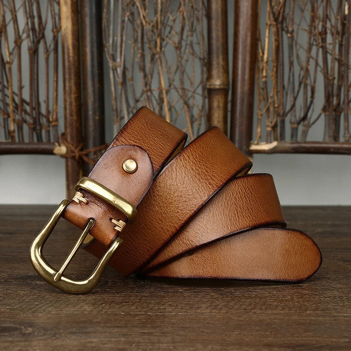 Cintura Uomo in Pelle Artigianale Classica Stile Casual Elegante