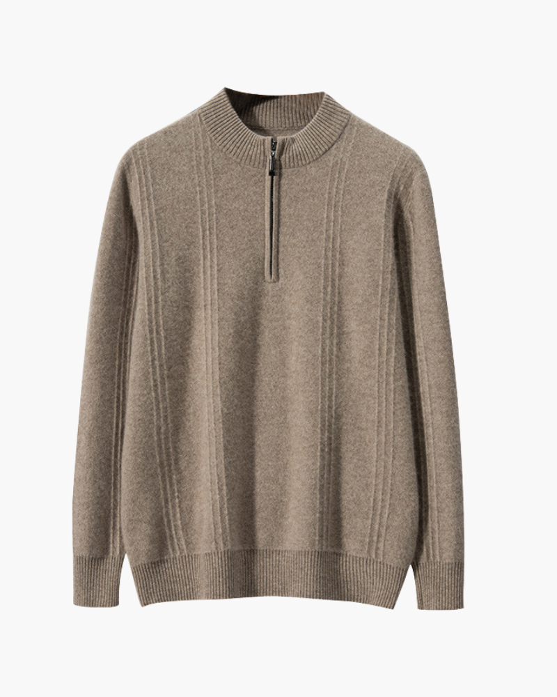 Maglione Uomo in Cashmere Mezzo Zip Comfort