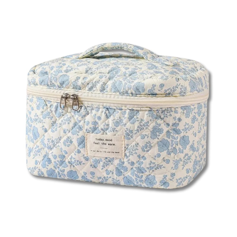 Borsa Cosmetici Donna Trapuntata Floreale Elegante - Vesarelli