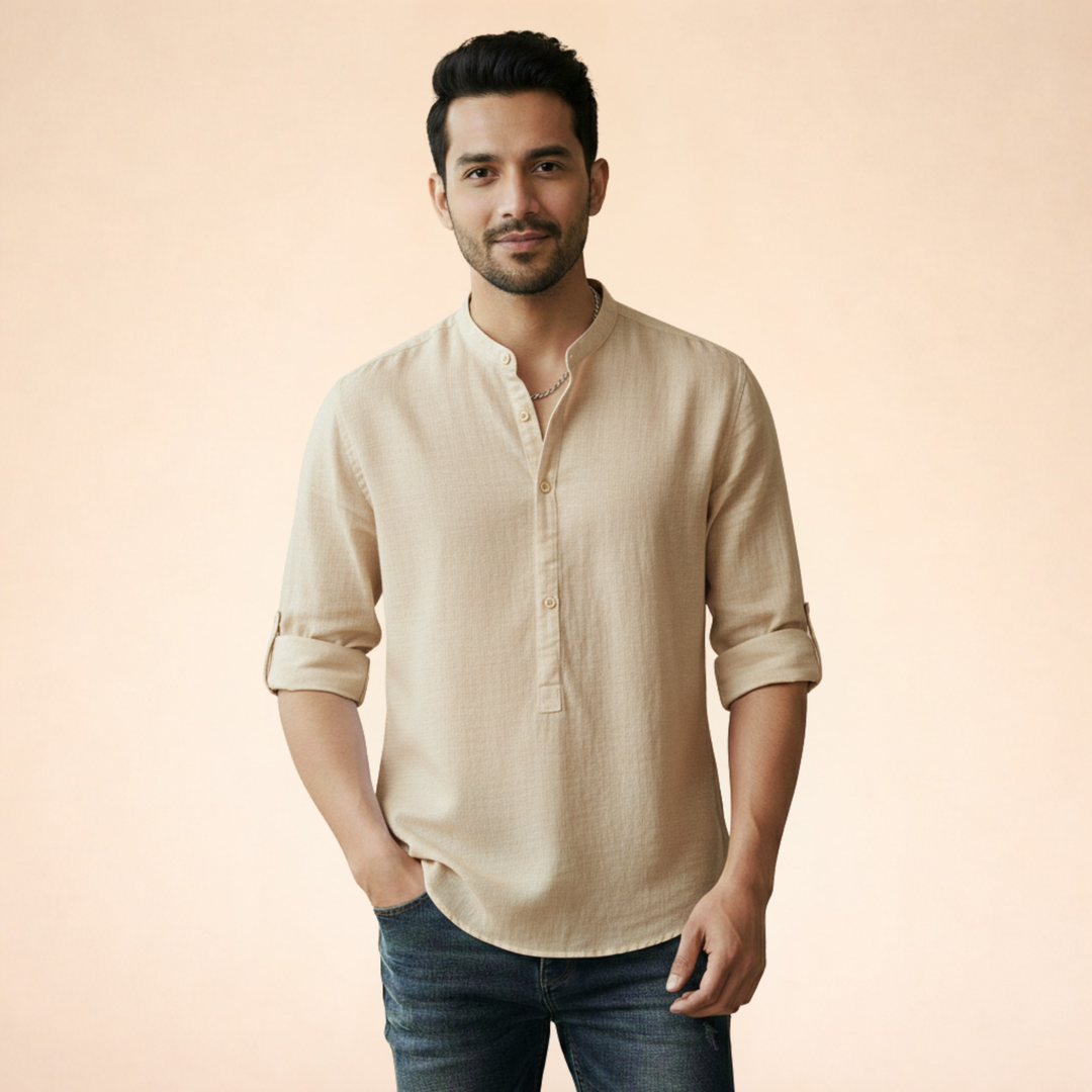 Camicia Uomo Estiva Elegante Vestibilità Slim