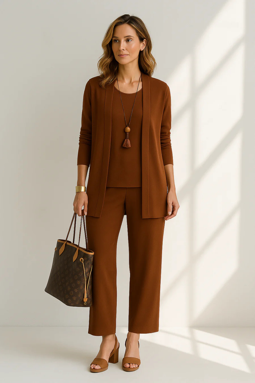 Completo Donna Tre Pezzi Tessuto Elegante Taglio Classico