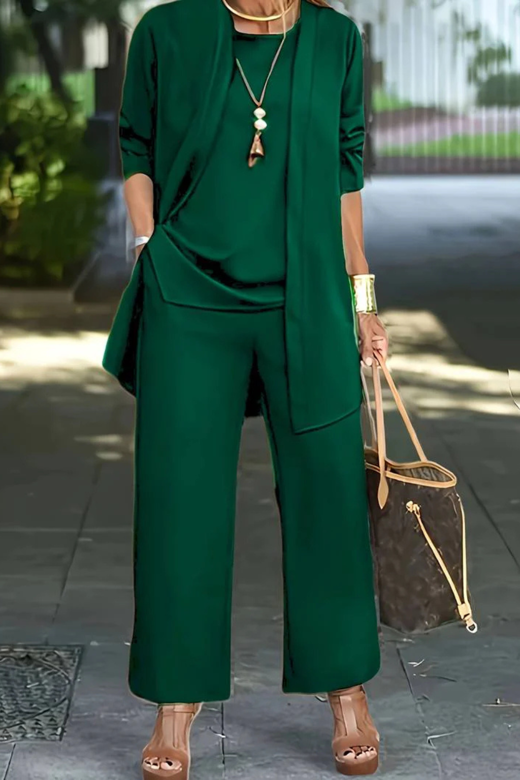Completo Donna Tre Pezzi Tessuto Elegante Taglio Classico