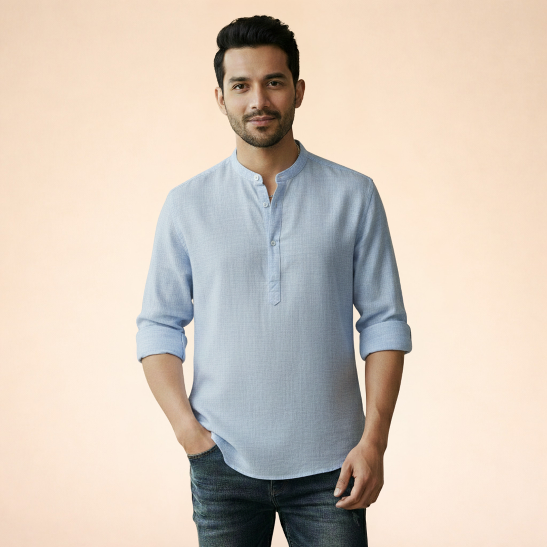 Camicia Uomo Estiva Elegante Vestibilità Slim
