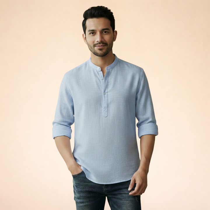 Camicia Uomo Estiva Elegante Vestibilità Slim