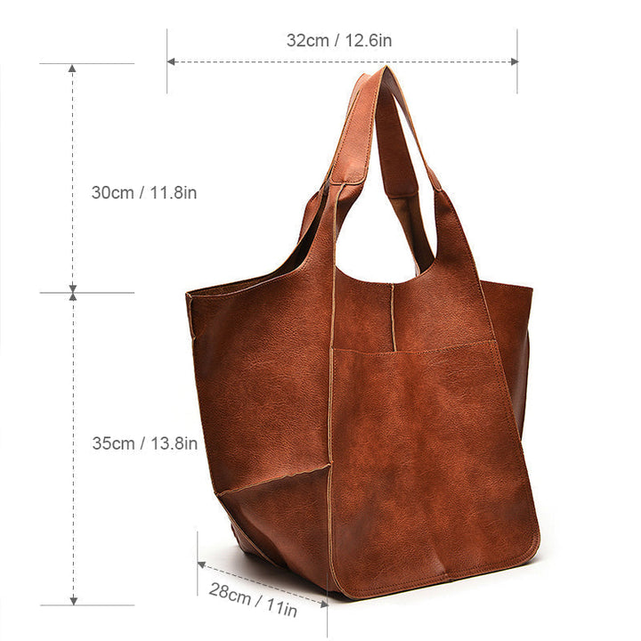 Borsa Donna in Pelle Vintage Oversize Spaziosa