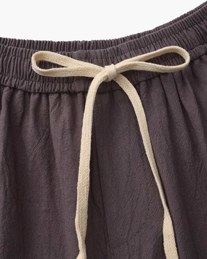 Shorts Uomo in Lino Traspiranti Vita Elastica