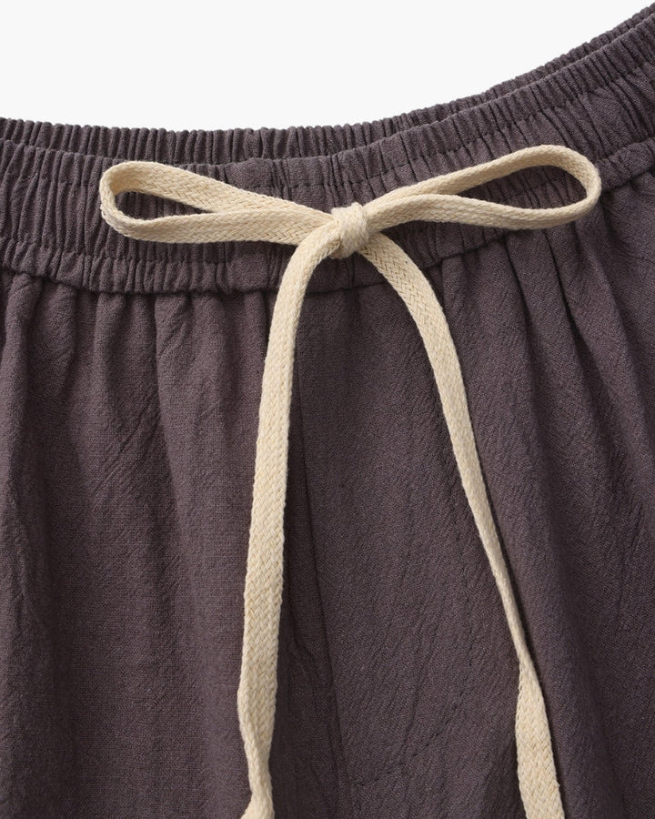 Shorts Uomo in Lino Traspiranti Vita Elastica