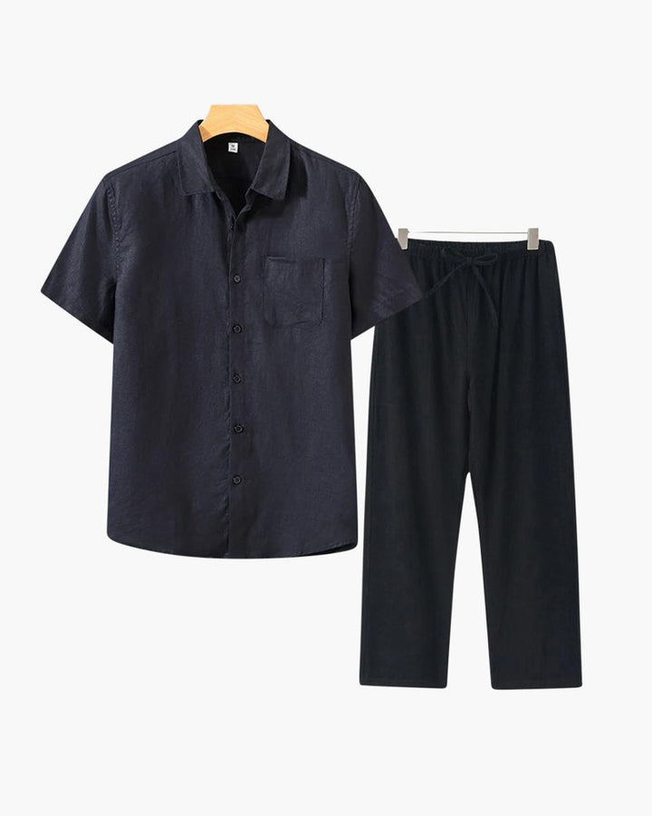 Set Estivo Uomo in Lino Vestibilità Classica