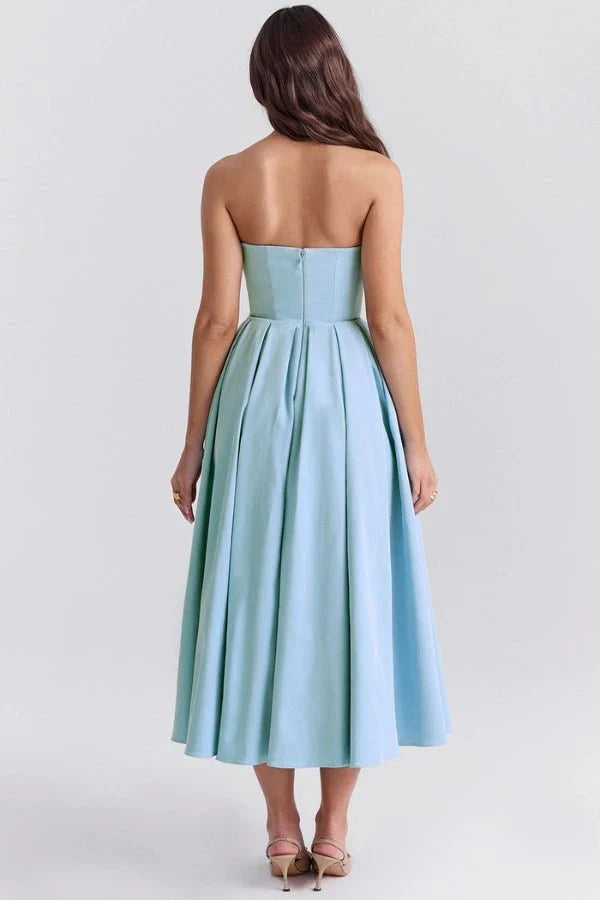 Abito Lungo Donna Stile Elegante Scivolato