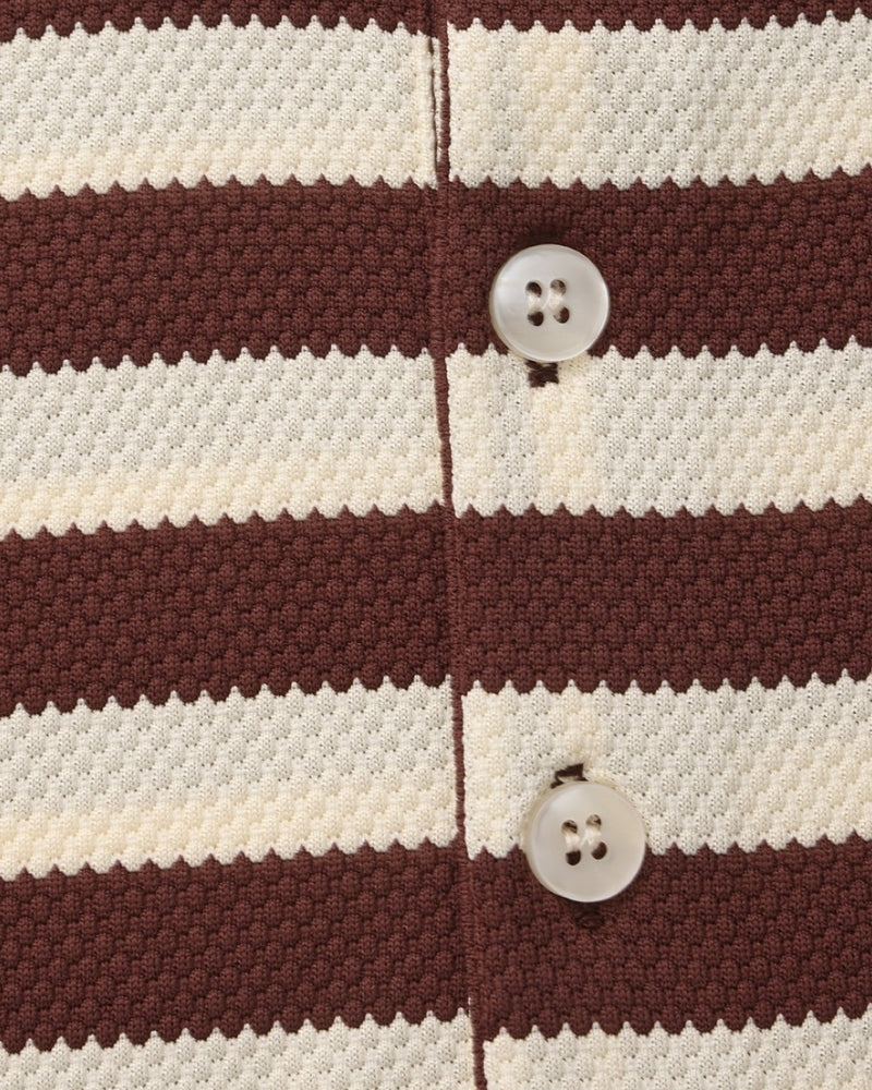 Polo Uomo in Maglia Testurizzata Stile Casual Raffinato