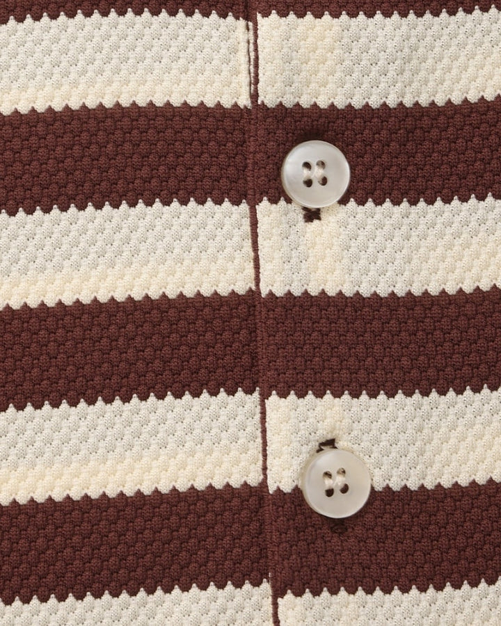 Polo Uomo in Maglia Testurizzata Stile Casual Raffinato