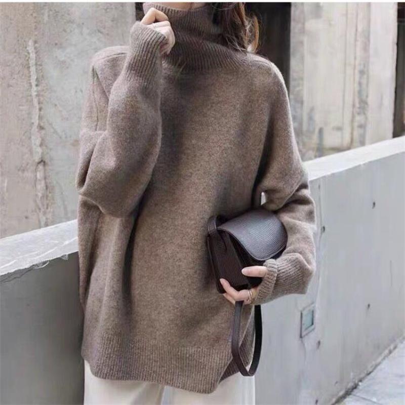 Maglione Donna Dolcevita Morbido Ampio Autunno Inverno - Vesarelli