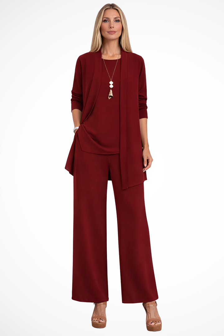 Completo Donna Tre Pezzi Tessuto Elegante Taglio Classico