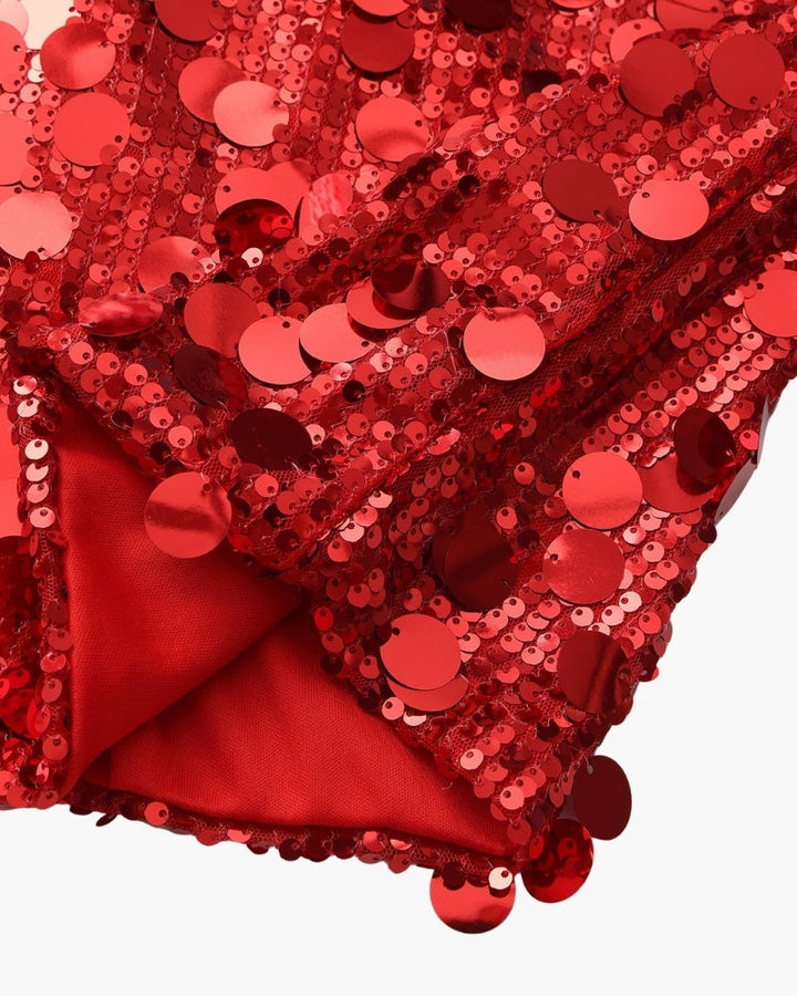 Abito Mini Donna in Paillettes Linea Slip Elegante