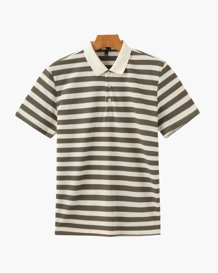 Polo Uomo in Maglia Testurizzata Stile Casual Raffinato