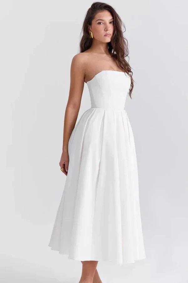 Abito Lungo Donna Stile Elegante Scivolato