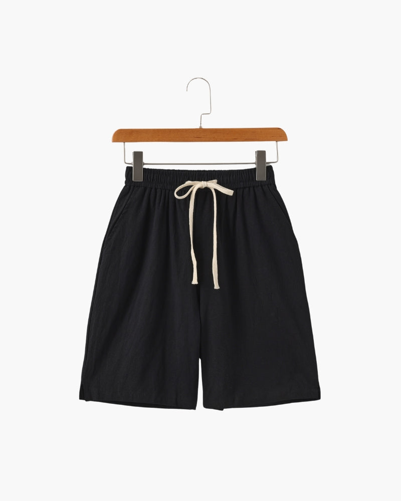 Shorts Uomo in Lino Traspiranti Vita Elastica