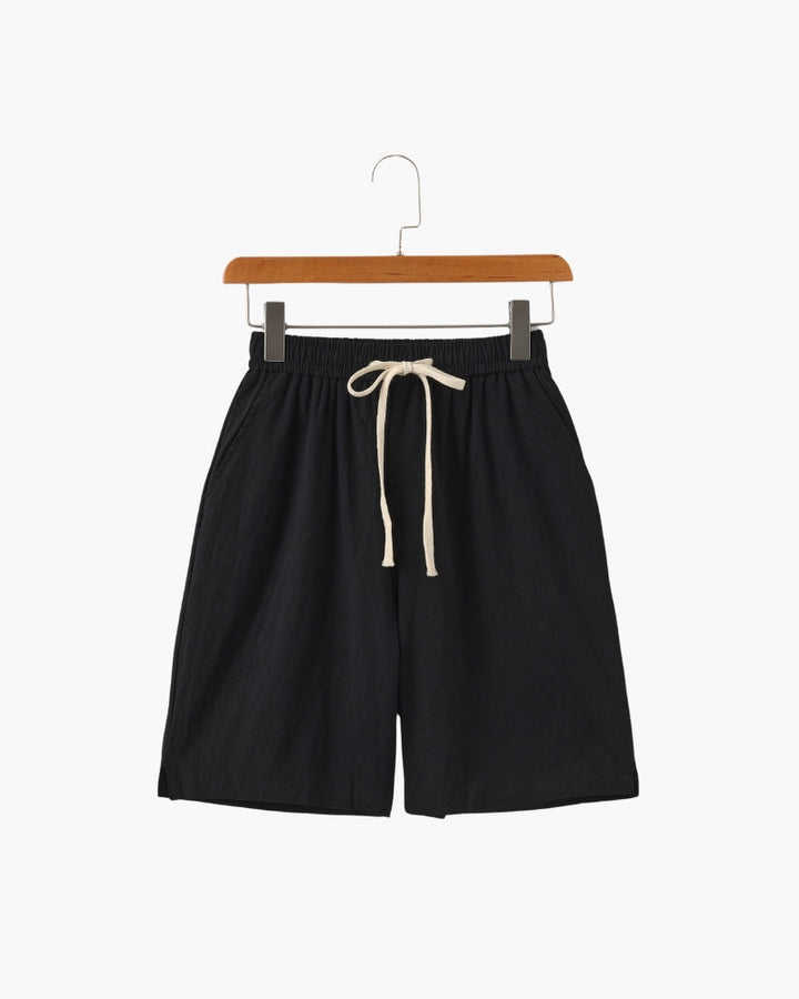 Shorts Uomo in Lino Traspiranti Vita Elastica