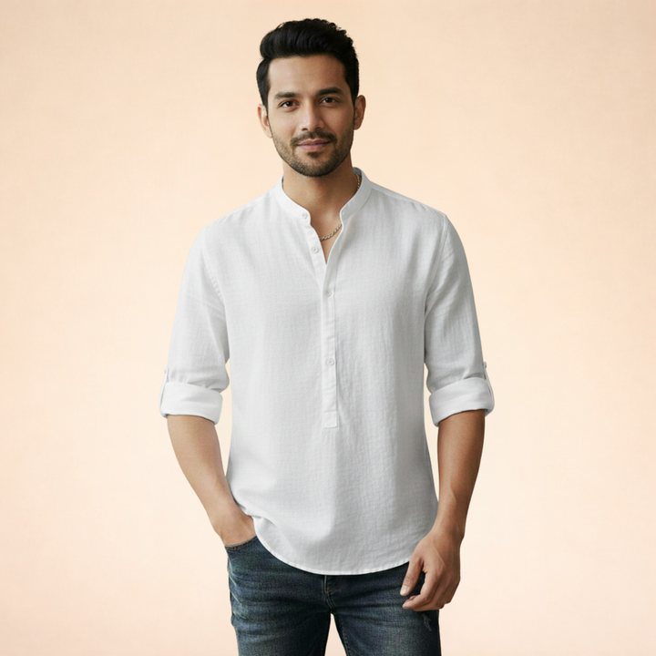 Camicia Uomo Estiva Elegante Vestibilità Slim
