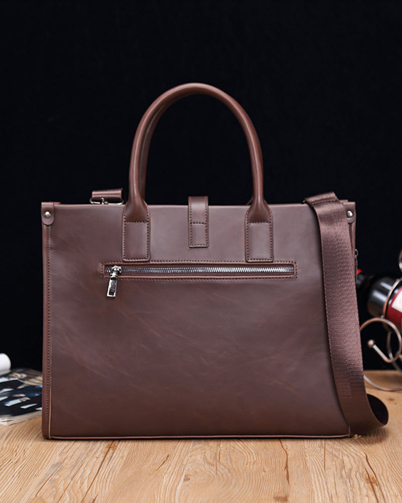 Borsa da Lavoro Uomo in Pelle Struttura Rigida Elegante