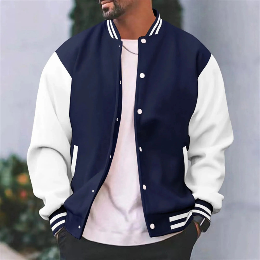 Giacca Uomo Bomber Cotone Slim Fit Casual College - Vesarelli