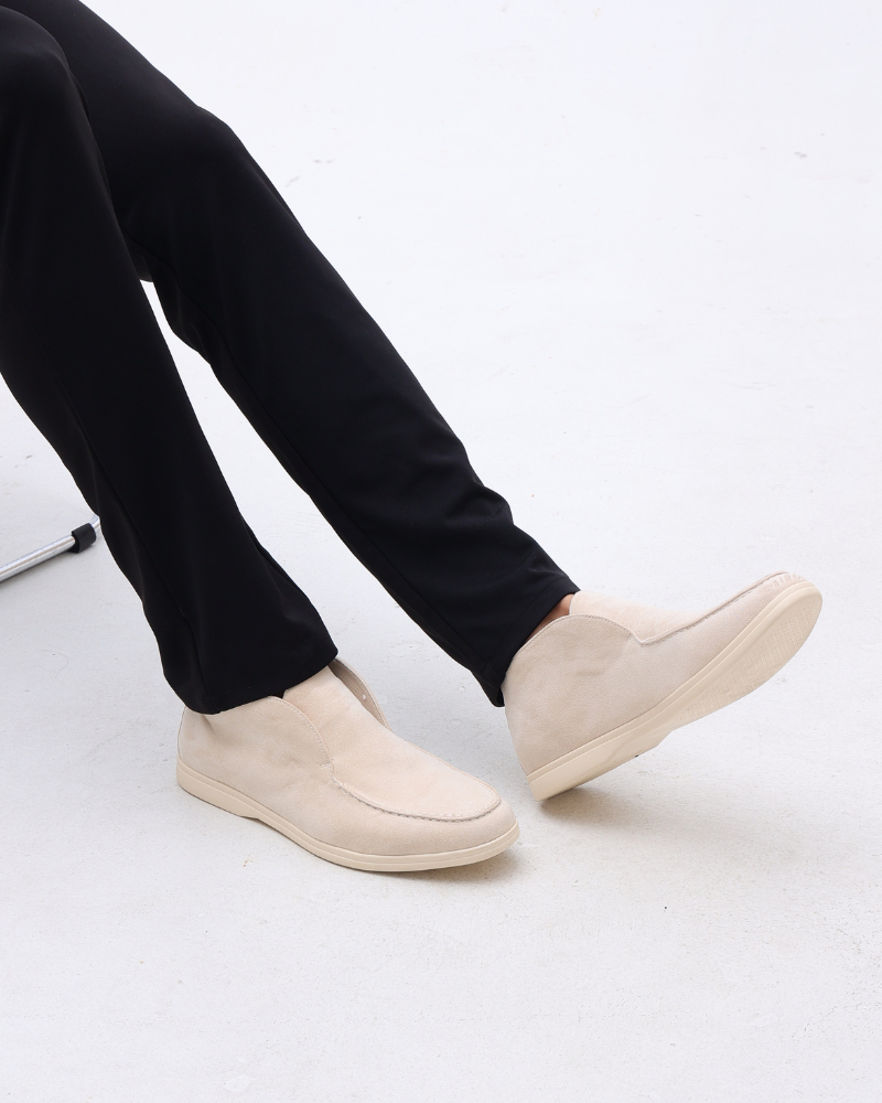 Mocassini Uomo in Camoscio Comfort Alto Quotidiano