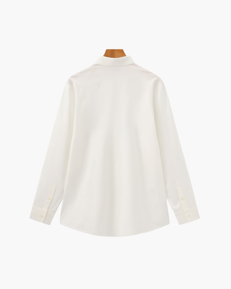 Camicia Uomo Cotone Elasticizzato Vestibilità Moderna