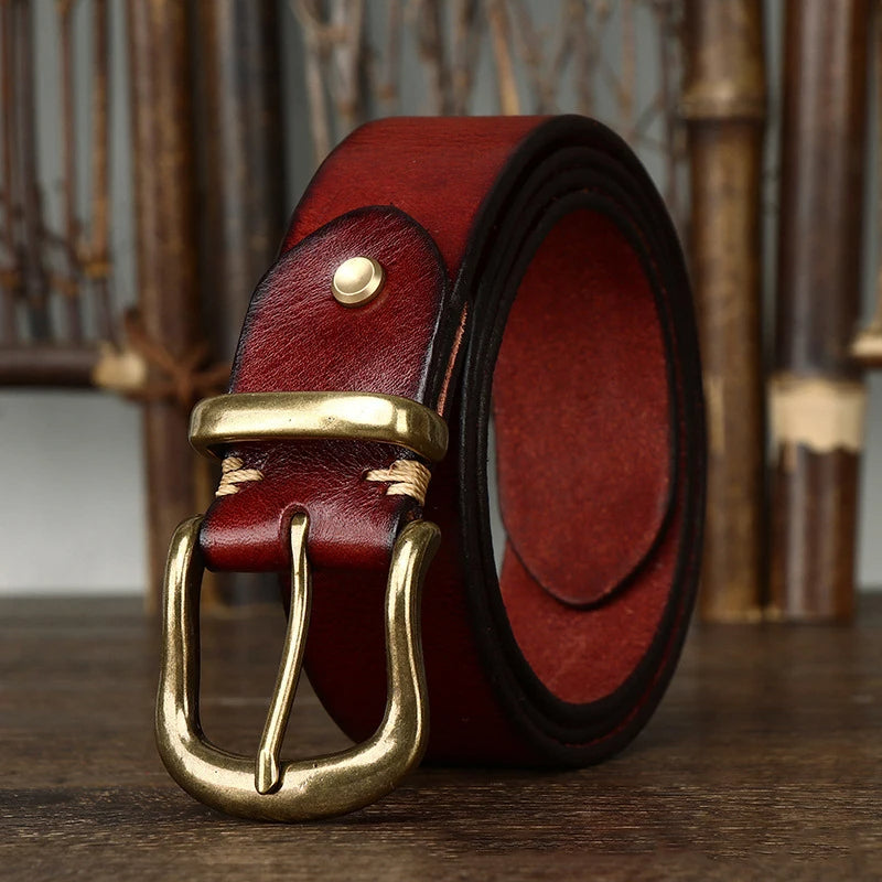 Cintura Uomo in Pelle Artigianale Classica Stile Casual Elegante