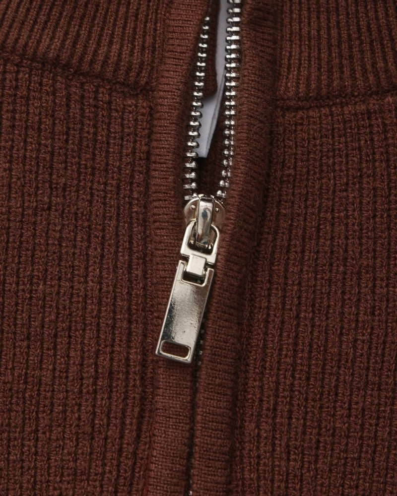 Pullover Uomo Mezzo Zip Maglia Tecnica Strutturata