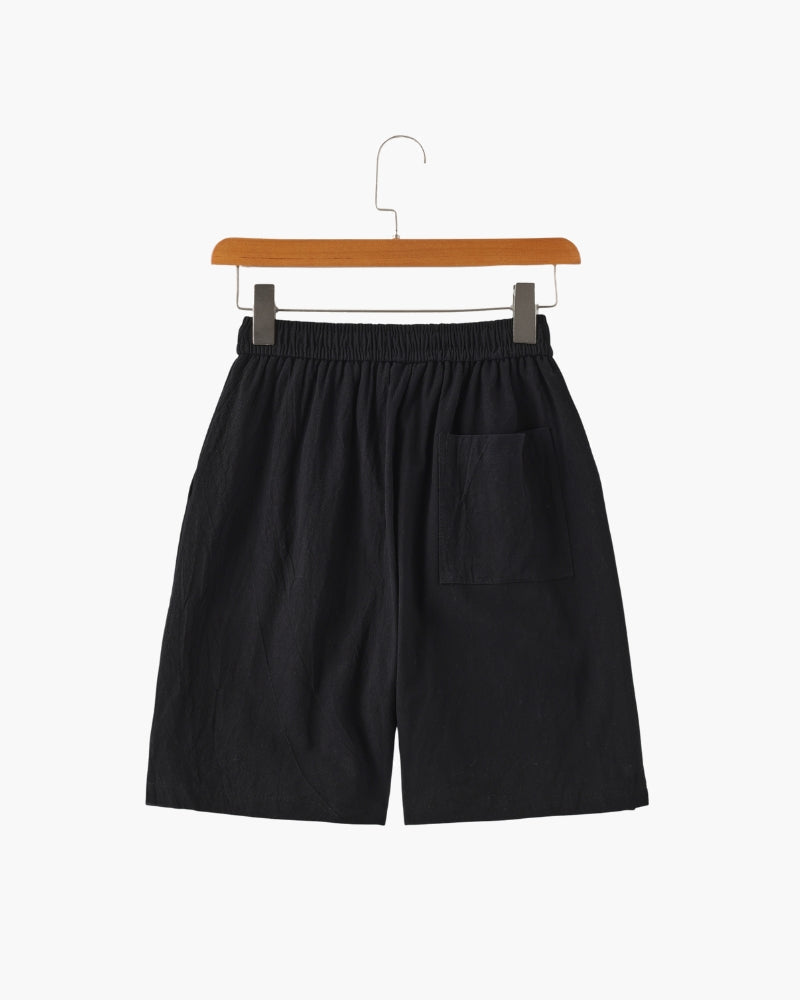 Shorts Uomo in Lino Traspiranti Vita Elastica