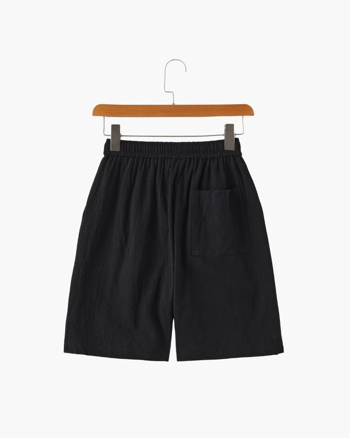 Shorts Uomo in Lino Traspiranti Vita Elastica