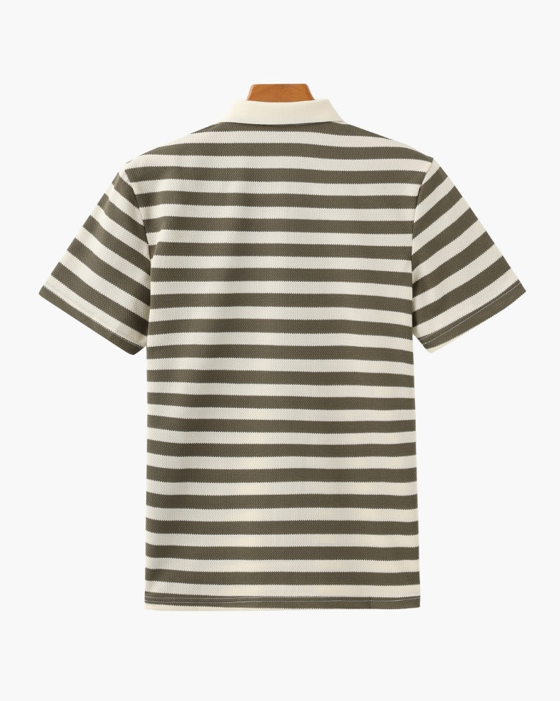 Polo Uomo in Maglia Testurizzata Stile Casual Raffinato