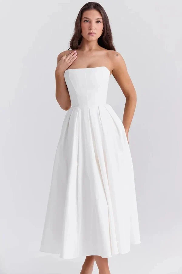 Abito Lungo Donna Stile Elegante Scivolato