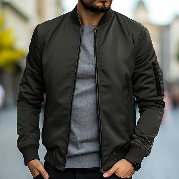 Giubbotto Bomber Uomo con Cerniera Stile Elegante