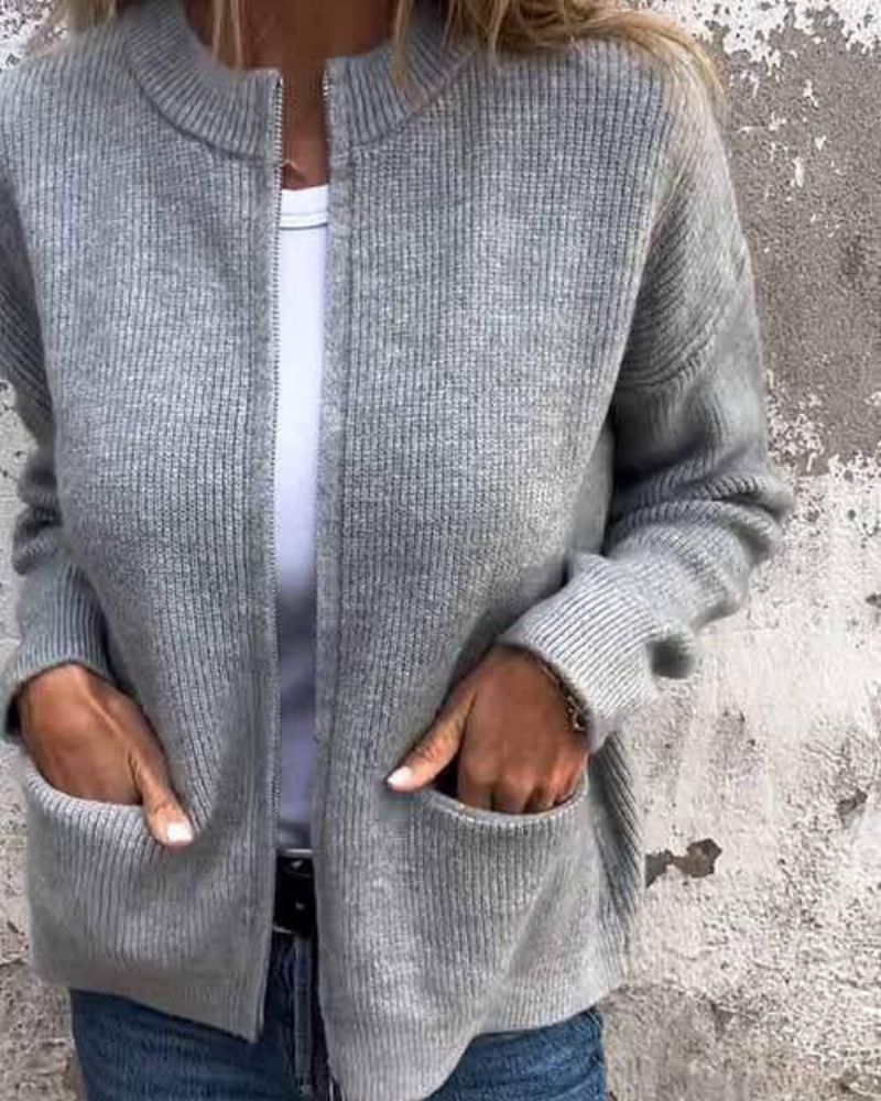 Cardigan Donna in Cotone Lavorato a Maglia Vestibilità Leggera - Vesarelli