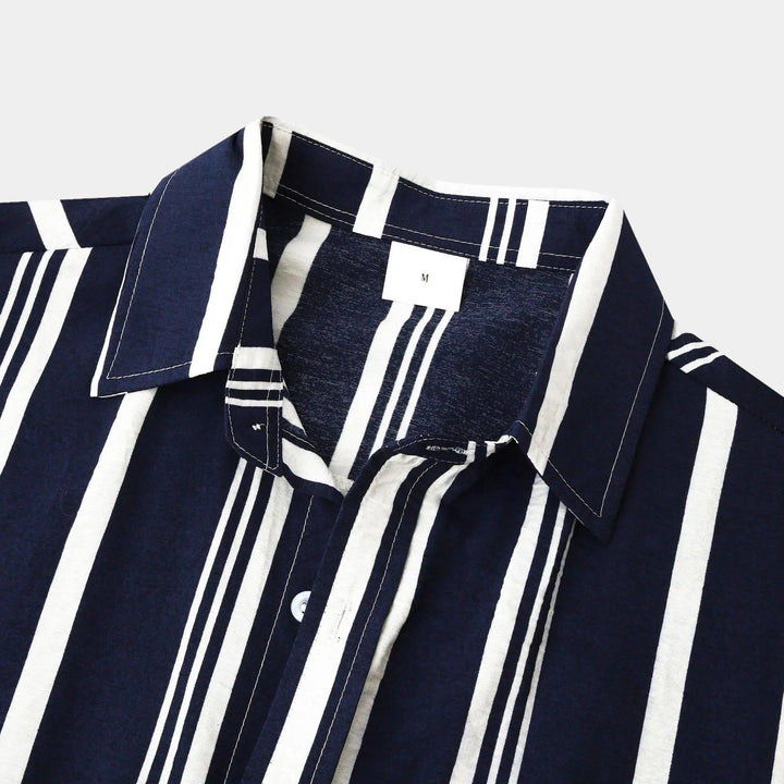Camicia Uomo a Righe Cotone Vestibilità Classica