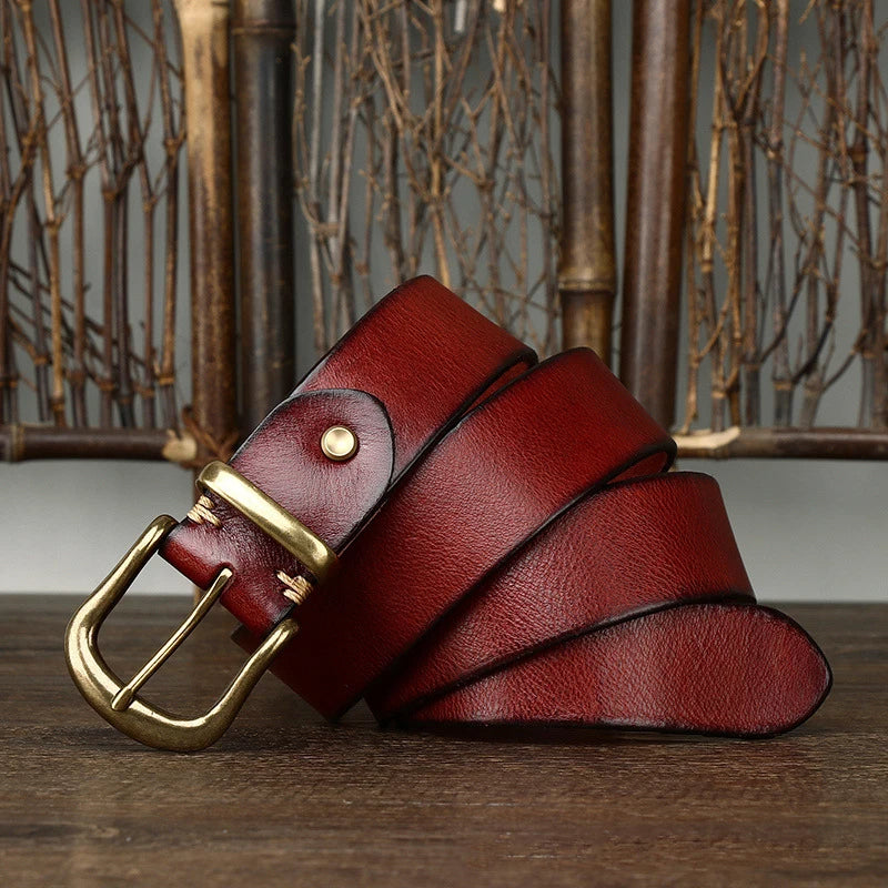 Cintura Uomo in Pelle Artigianale Classica Stile Casual Elegante