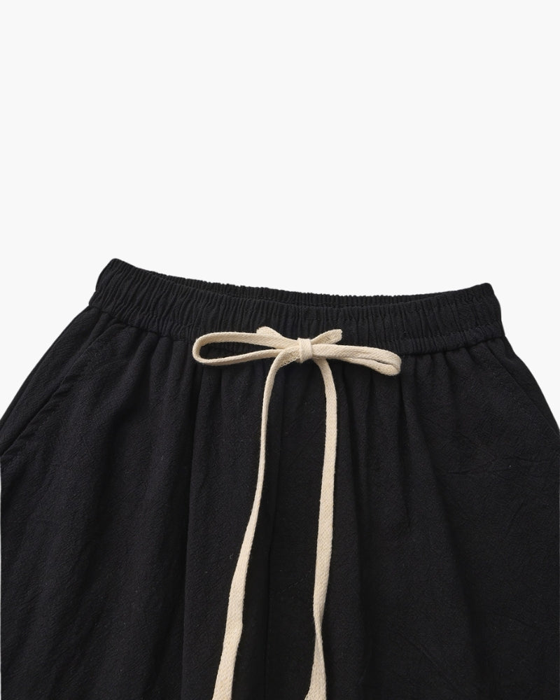 Shorts Uomo in Lino Traspiranti Vita Elastica