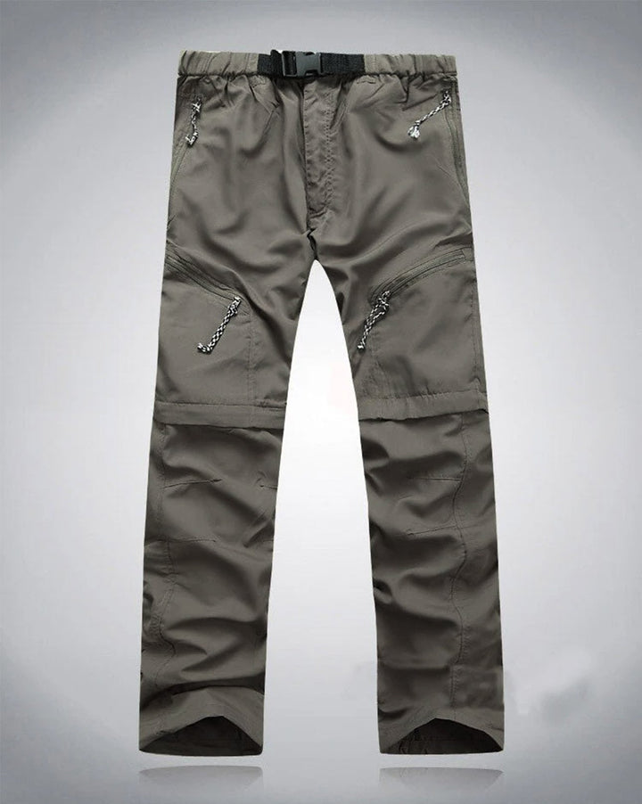 Pantaloni Uomo Cargo in Tessuto Tecnico Convertibili Escursionismo