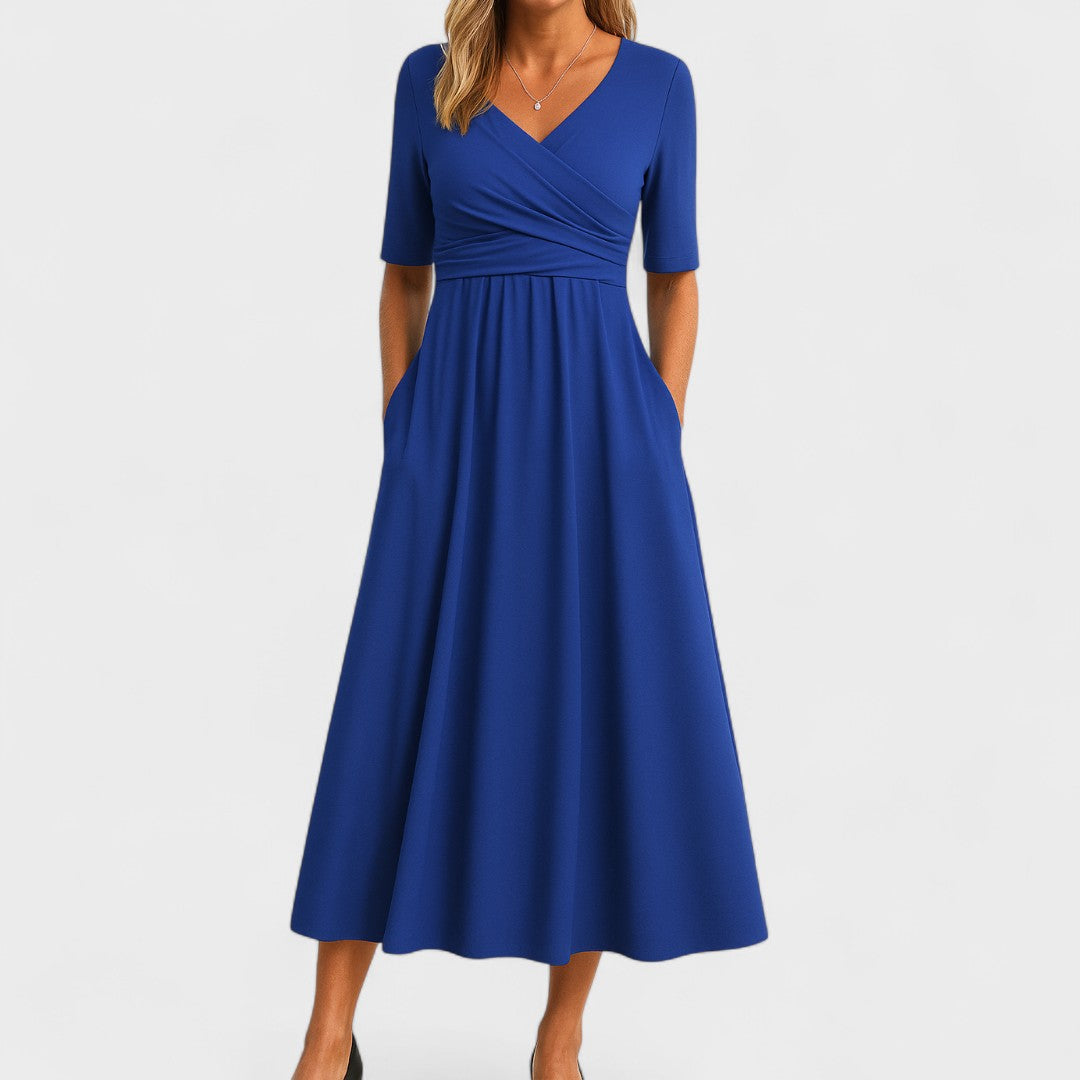 Abito Midi Donna Taglio Raffinato Vestibilità Comfort - Vesarelli