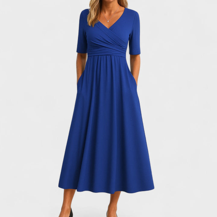 Abito Midi Donna Taglio Raffinato Vestibilità Comfort - Vesarelli