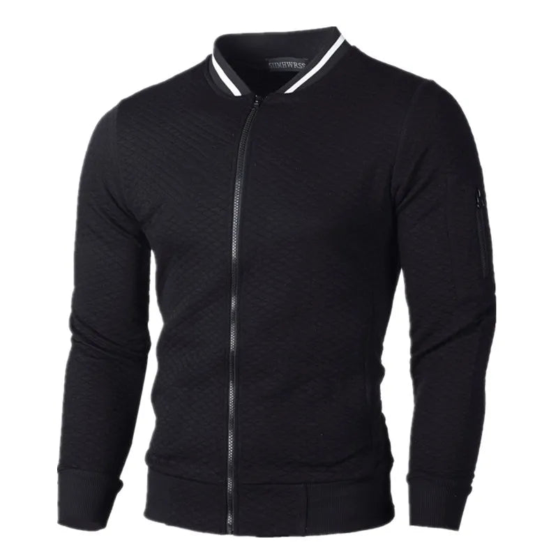 Maglione Uomo con Cerniera Tessuto Morbido e Caldo