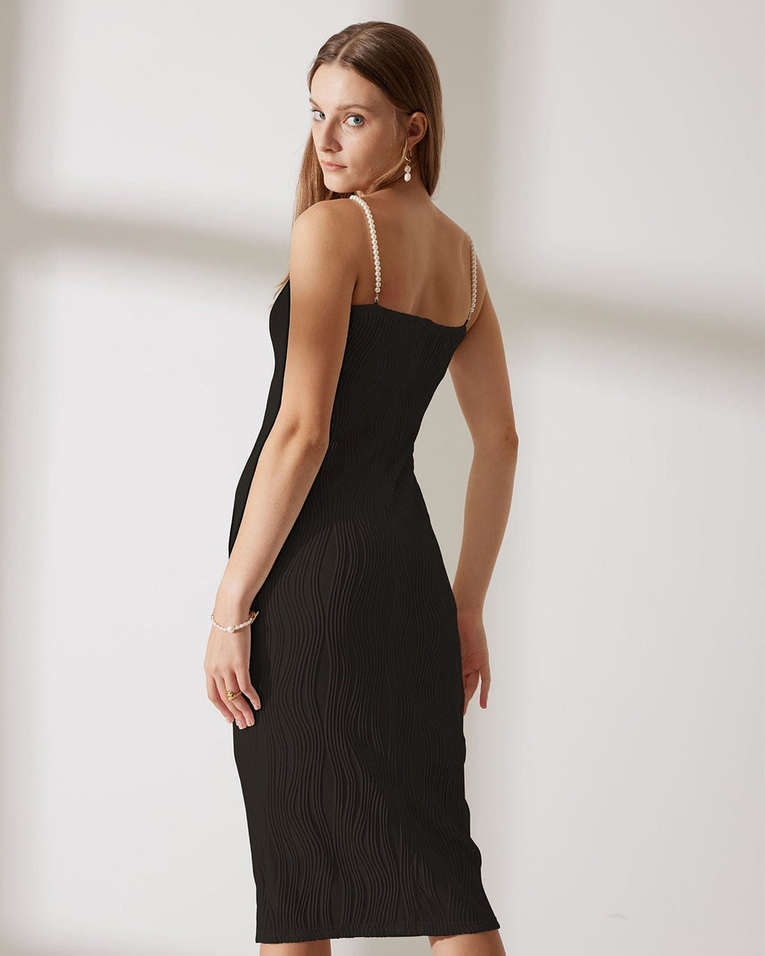 Abito Cerimonia Donna in Tessuto con Texture Raffinata