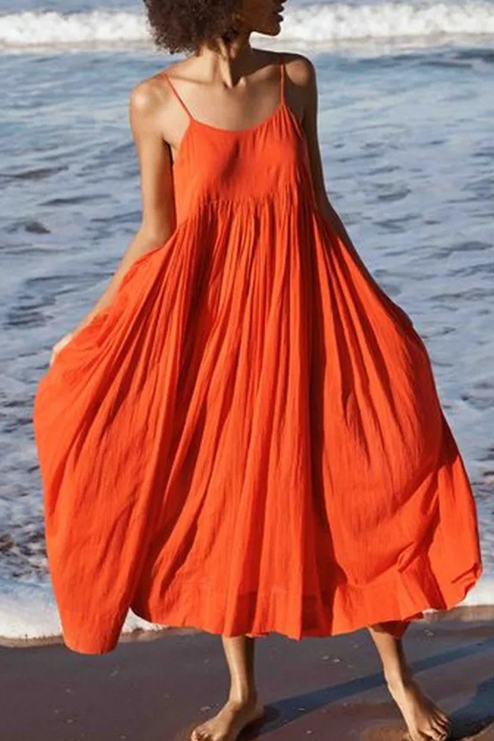 Abito Midi Donna Estivo Sottile Leggero Casual - Vesarelli